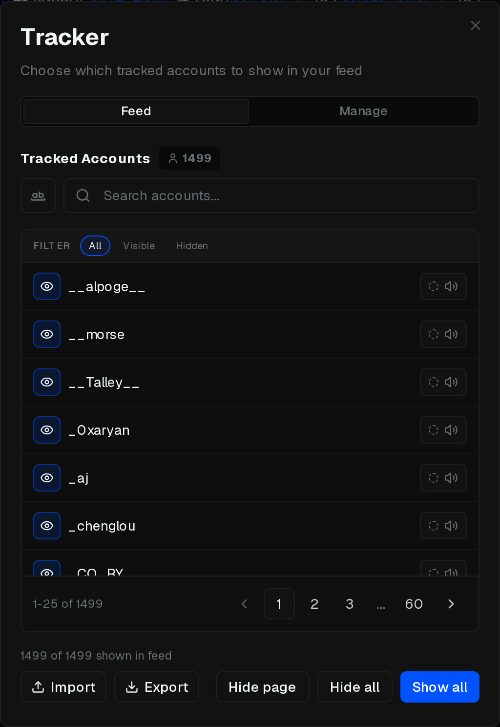 X Tracker accounts